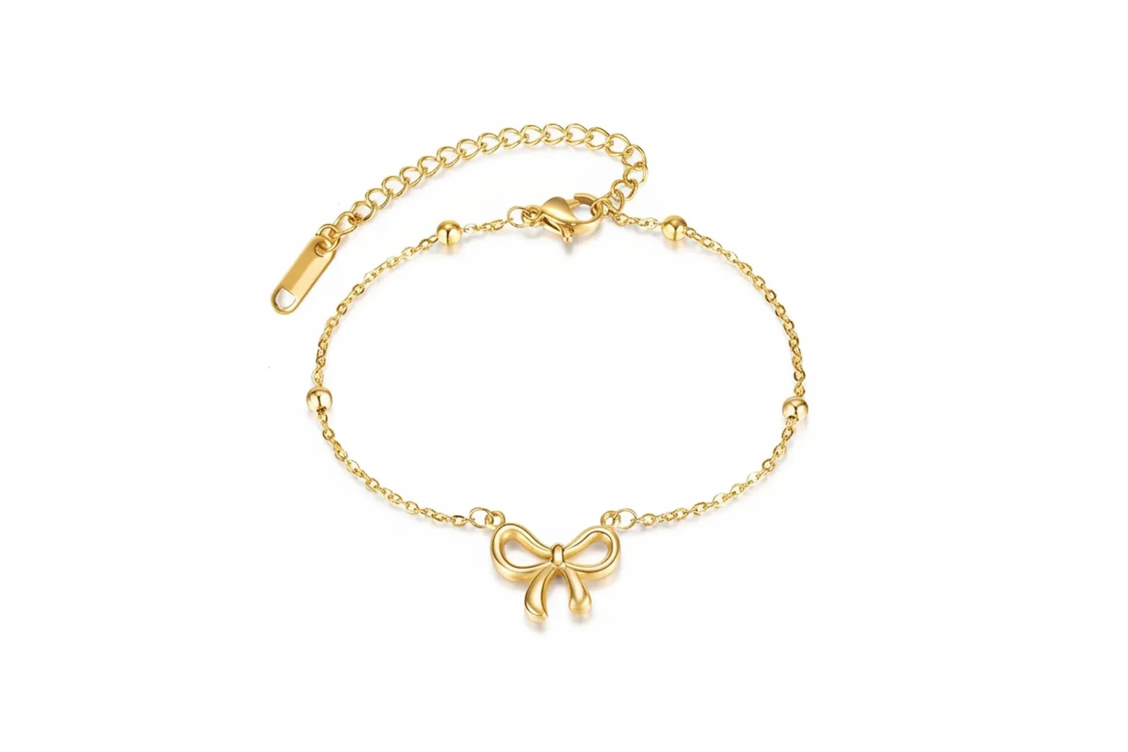 Bow-Shaped Light Luxury Titanium Steel Jewelry Set