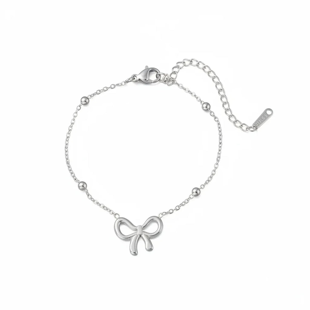 Bow-Shaped Light Luxury Titanium Steel Jewelry Set