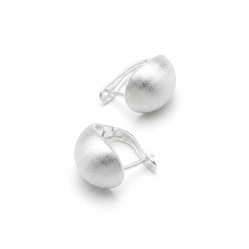 Brushed Matte Teardrop Ear Clips — Minimalist No-Piercing