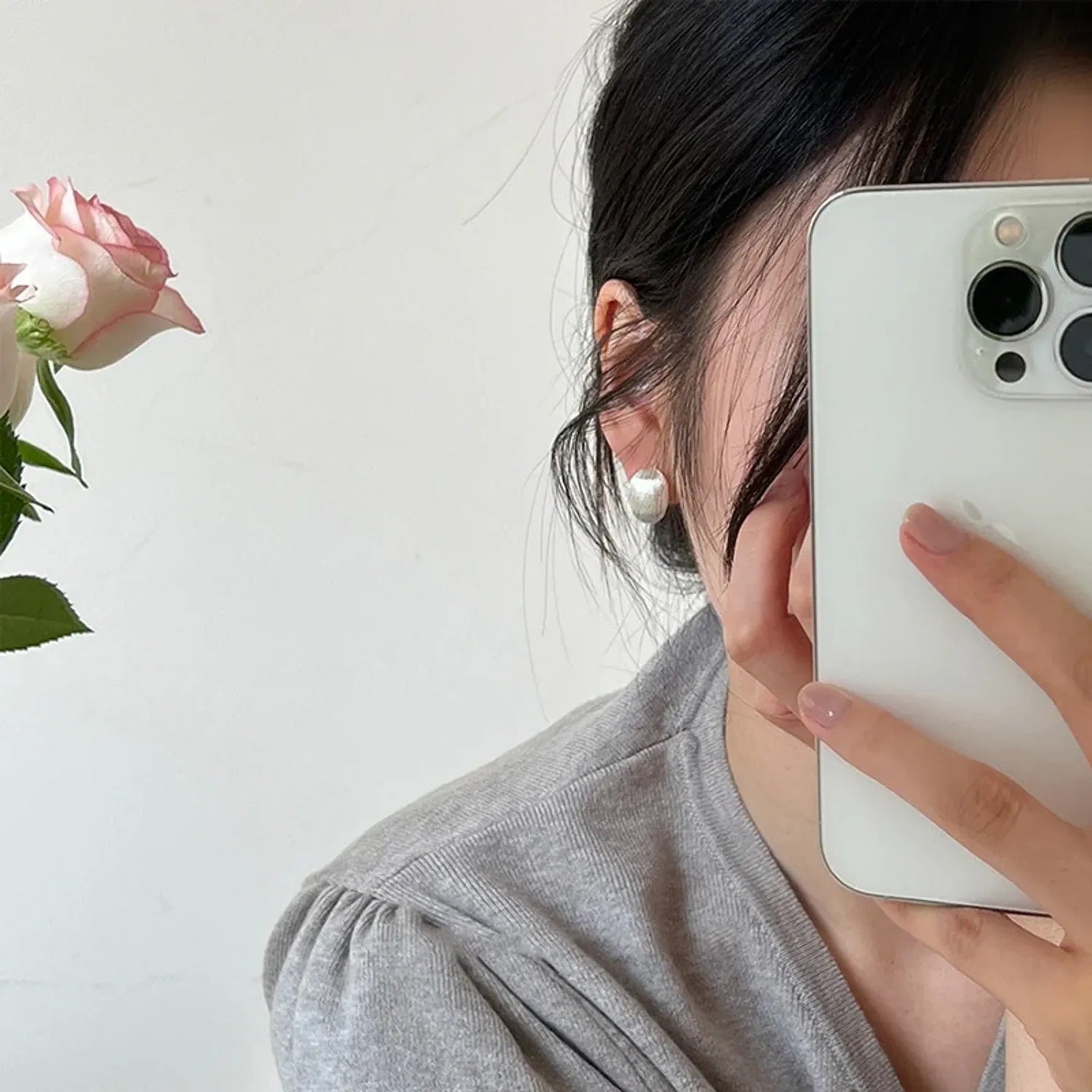 Brushed Matte Teardrop Ear Clips — Minimalist No-Piercing