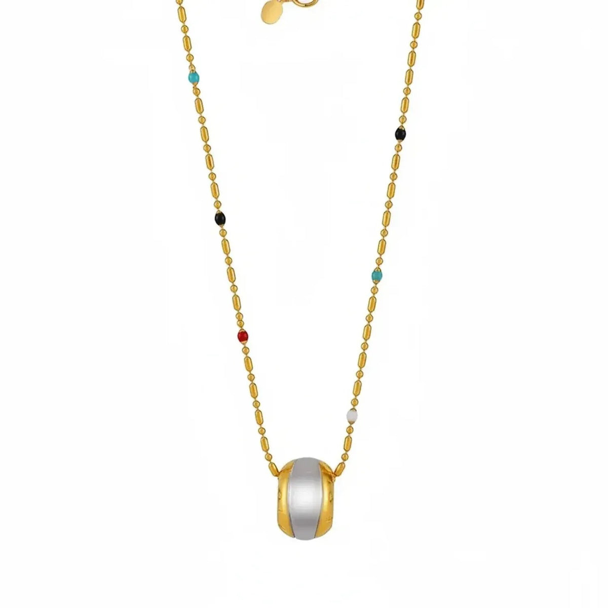 Brushed Stainless Steel Geometric Layered Necklace and Earrings Set for Women