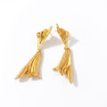 Cascading Circle Tassel Drop Gold Earrings – 304 Stainless Steel Long Drops