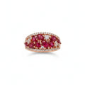 Chinese-Style Red Corundum Open Ring