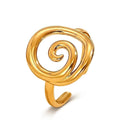 CJDROPSHIPPING — CJDROPSHIPPING Hollowed-Out Spiral Open Stainless Steel Ring for Women