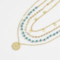 CJDROPSHIPPING — CJDROPSHIPPING Multi-Layer Flower Pendant Turquoise Jewelry Necklaces for Women