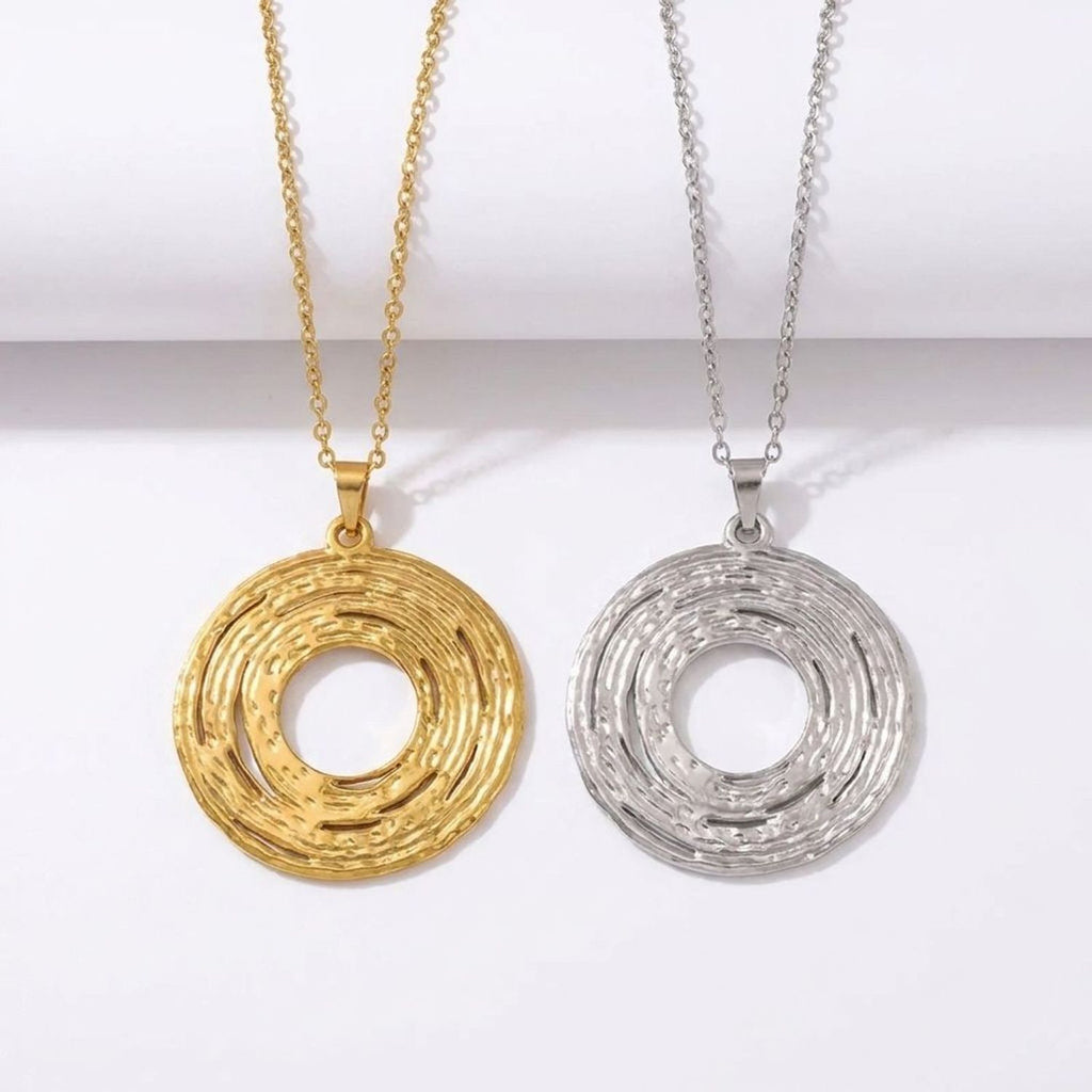 CJDROPSHIPPING — CJDROPSHIPPING Stainless Steel Geometric Disc Pendant Necklace