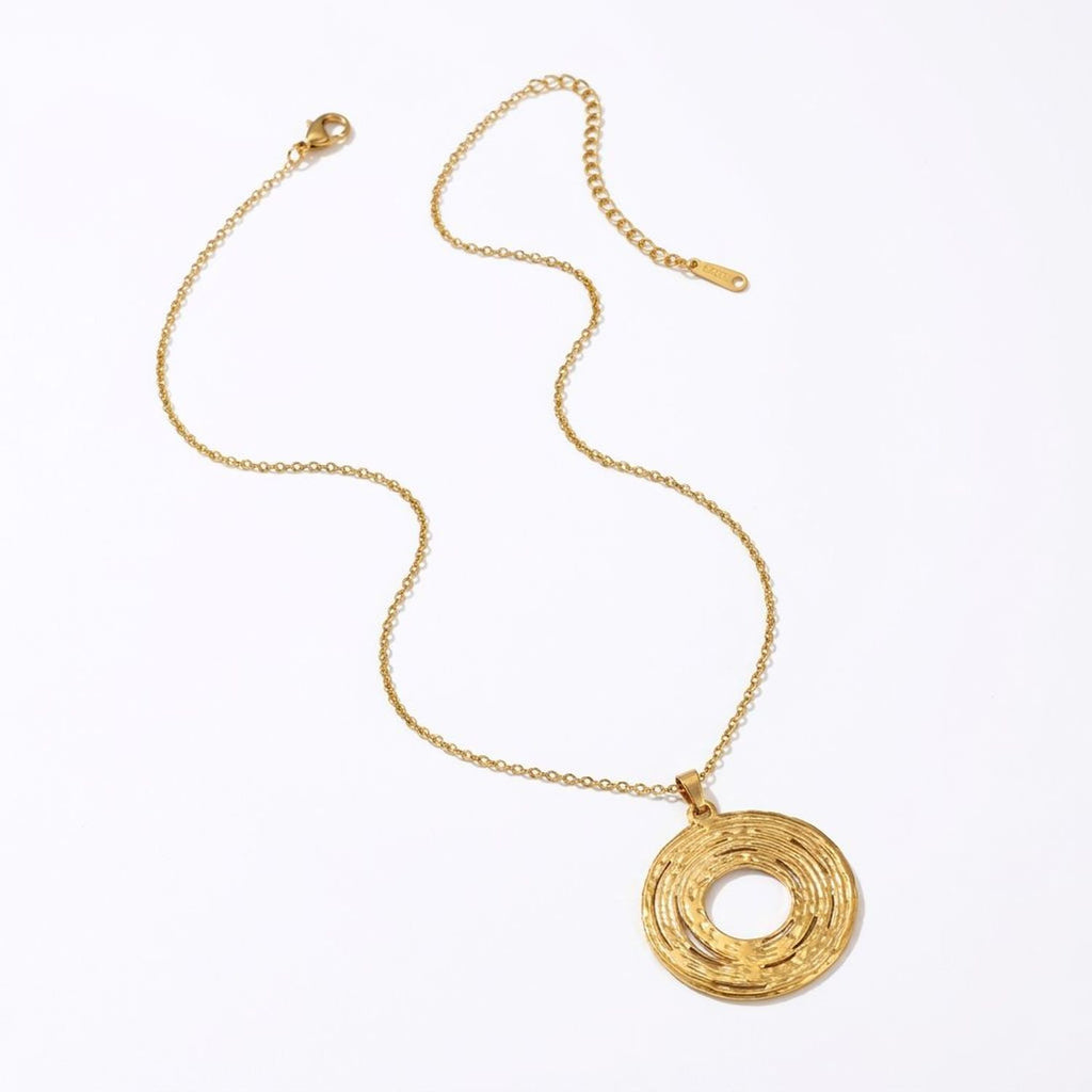 CJDROPSHIPPING — CJDROPSHIPPING Stainless Steel Geometric Disc Pendant Necklace