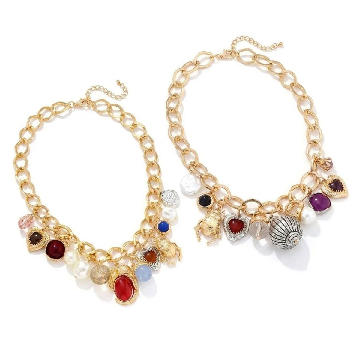 CJDROPSHIPPING — Women's Heart-Shaped Insect Pearl Pendant Necklace — all variants