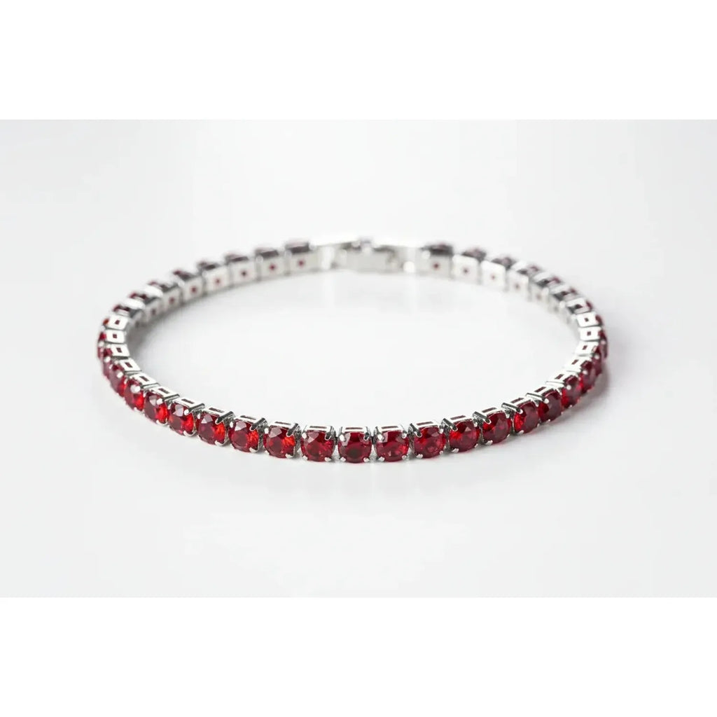 Classic 4mm Cubic Zirconia Tennis Bracelet - Gold & White Gold