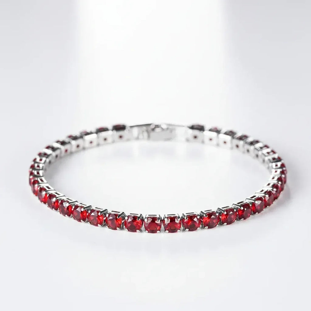 Classic 4mm Cubic Zirconia Tennis Bracelet - Gold & White Gold