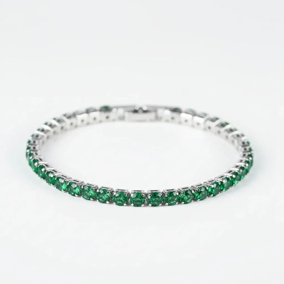 Classic 4mm Cubic Zirconia Tennis Bracelet - Gold & White Gold