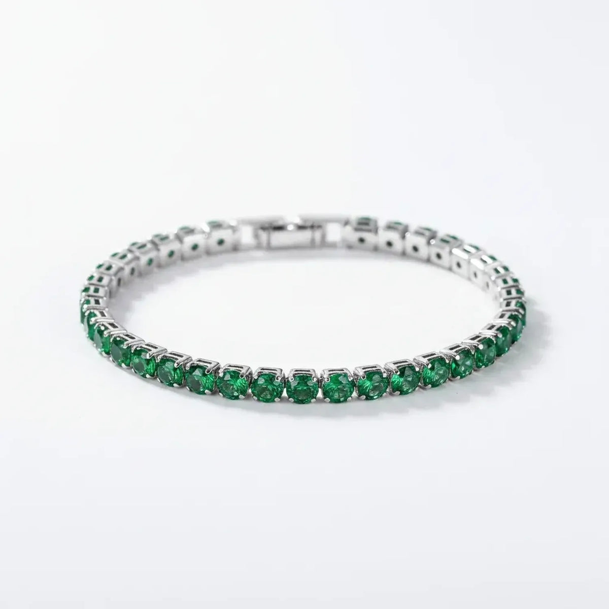 Classic 4mm Cubic Zirconia Tennis Bracelet - Gold & White Gold
