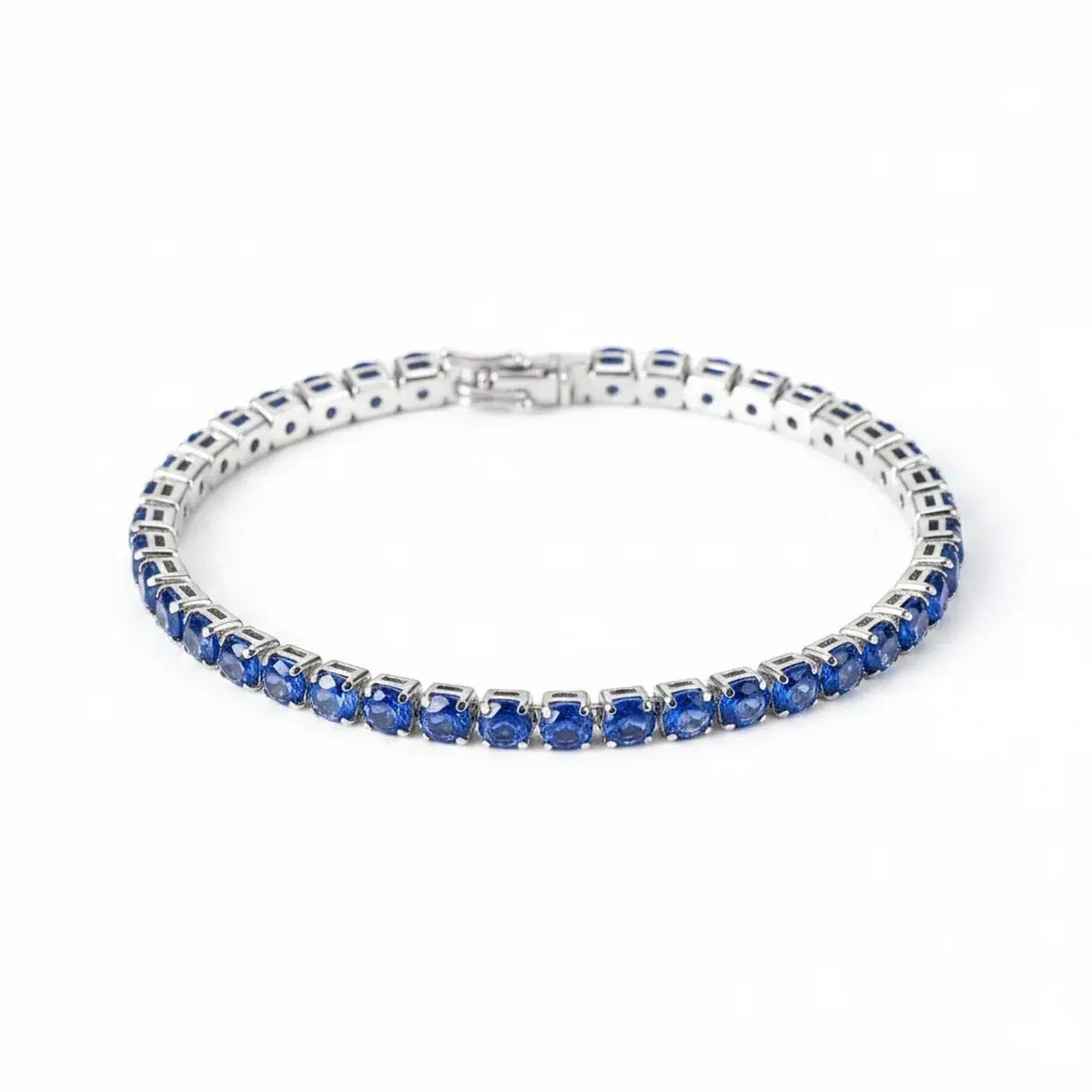 Classic 4mm Cubic Zirconia Tennis Bracelet - Gold & White Gold