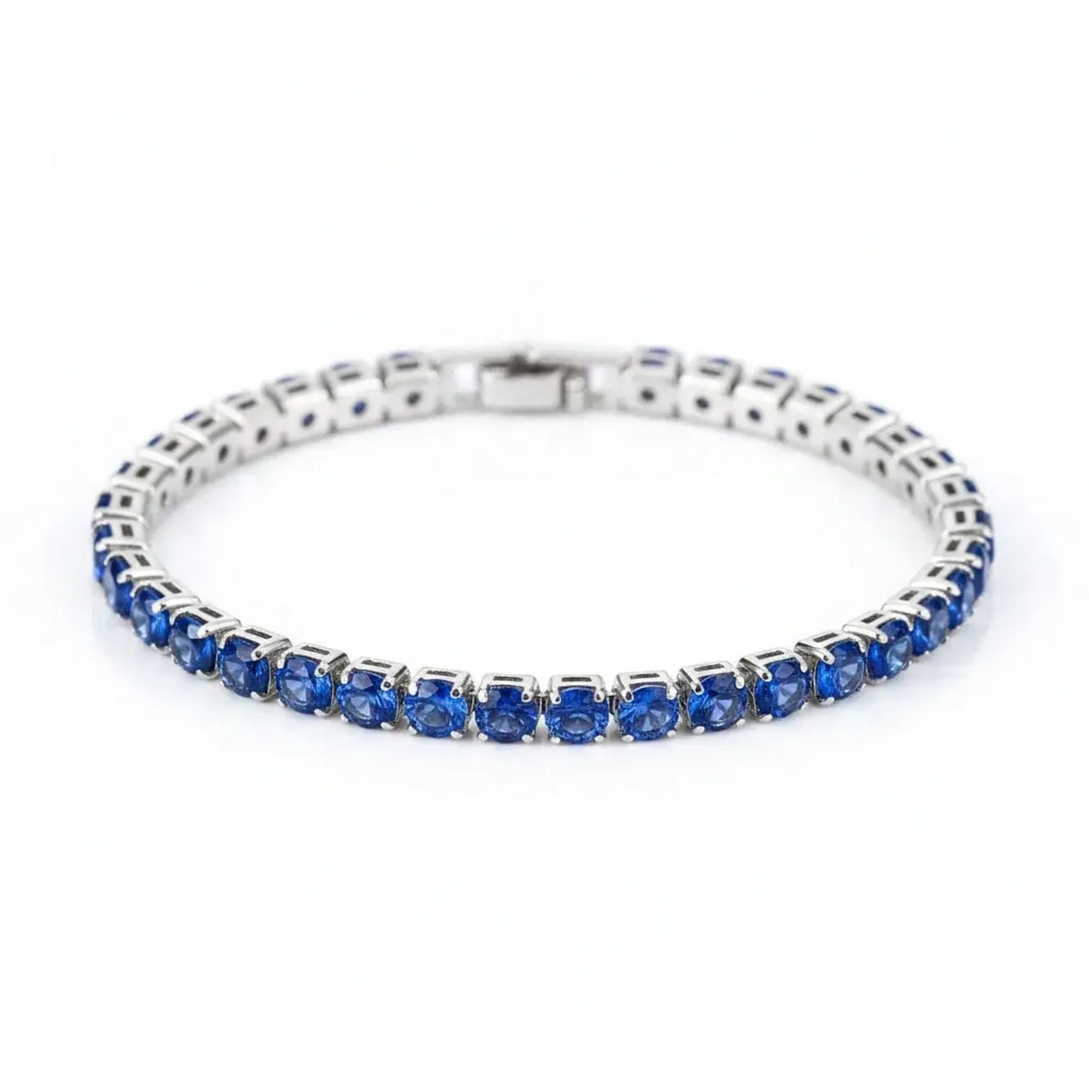 Classic 4mm Cubic Zirconia Tennis Bracelet - Gold & White Gold