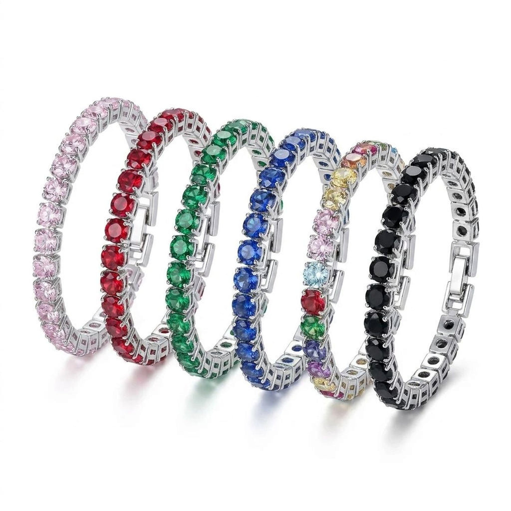 Classic 4mm Cubic Zirconia Tennis Bracelet - Gold & White Gold — all variants