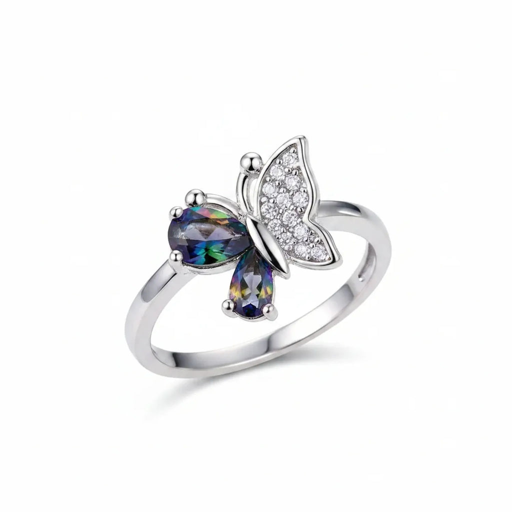 Colorful Butterfly Diamond Ring — Socialite Elegant