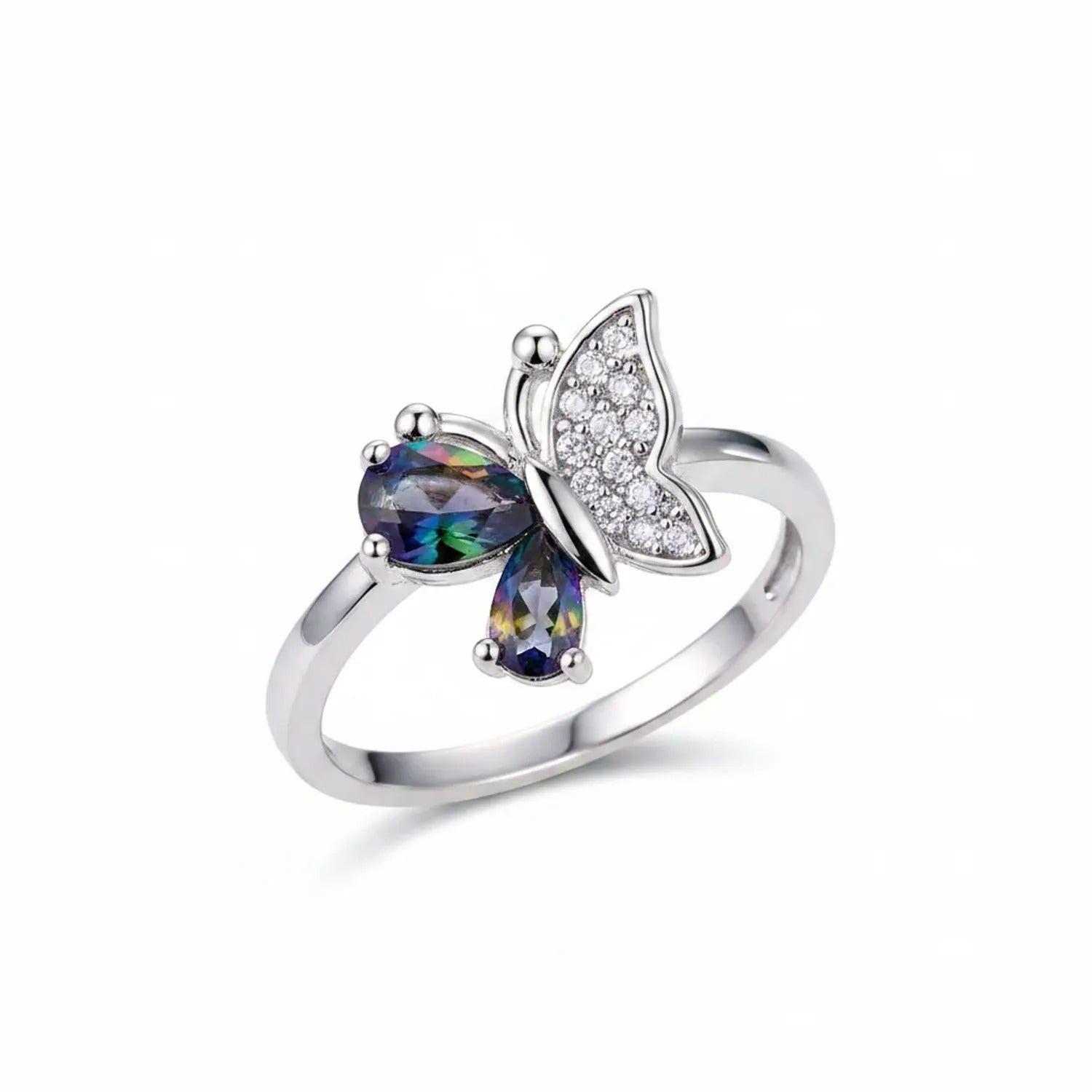 Colorful Butterfly Diamond Ring — Socialite Elegant