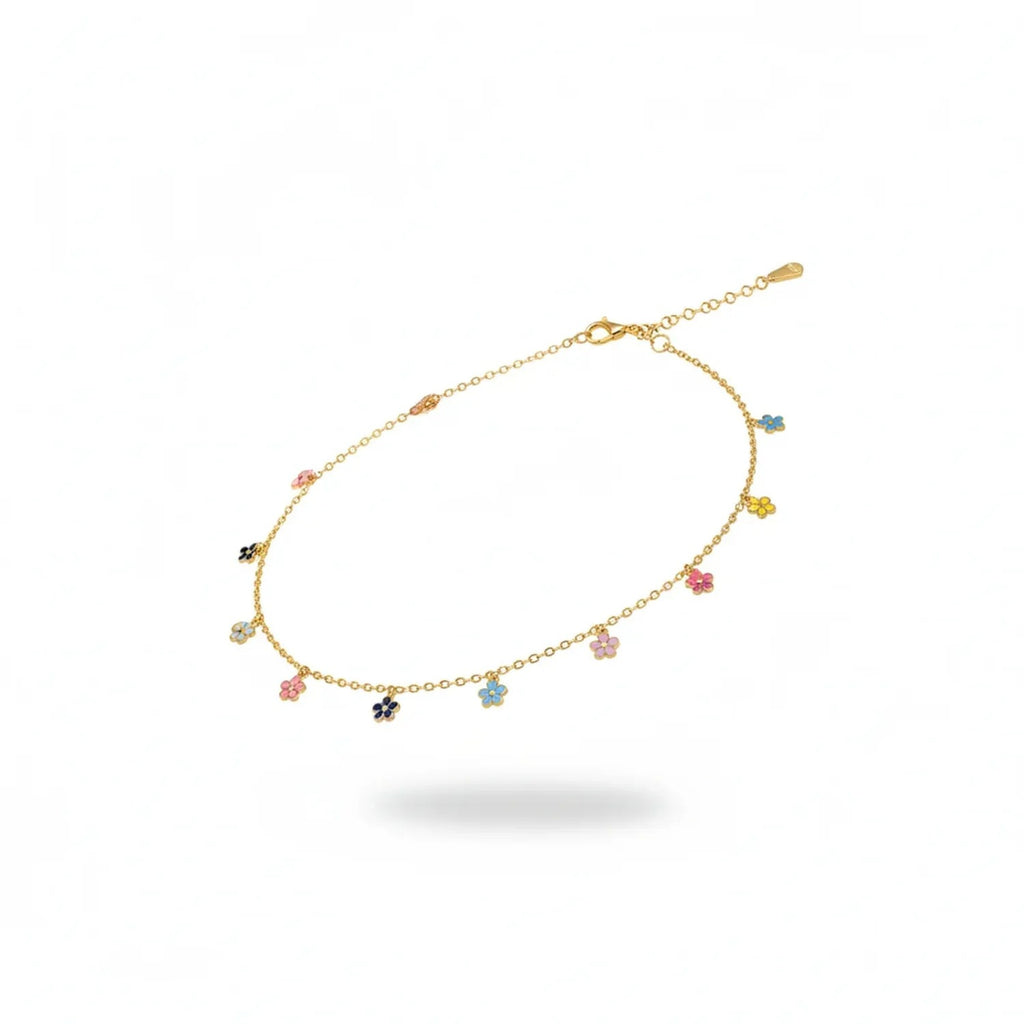 Colorful Four-Leaf Clover Gold-Finish Jewelry Set