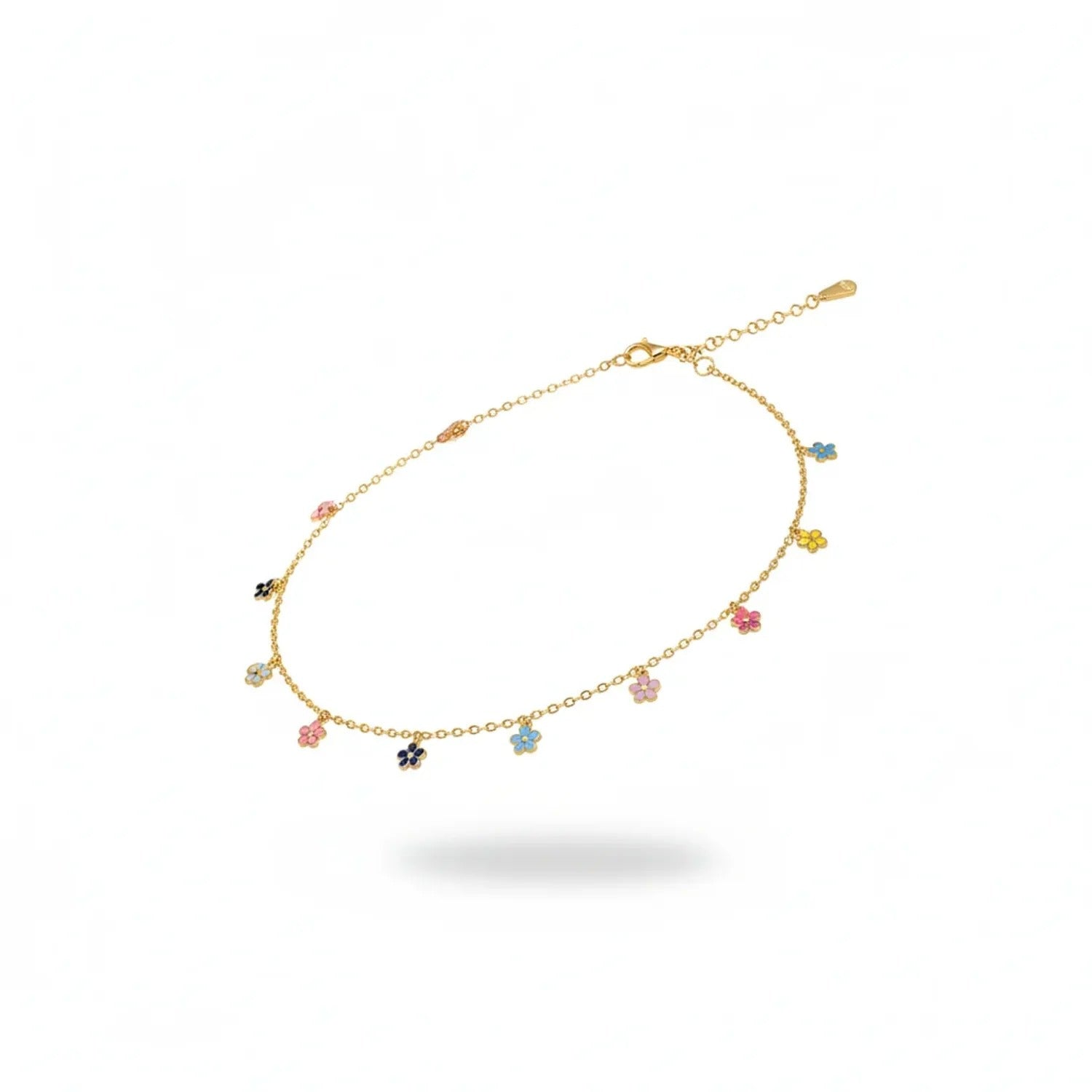 Colorful Four-Leaf Clover Gold-Finish Jewelry Set
