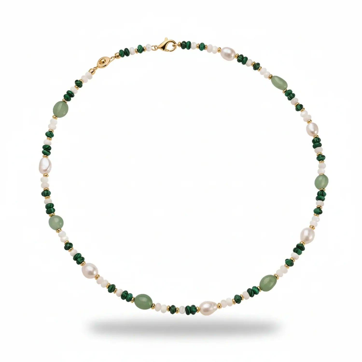 Colorful Natural Stone Snap Necklace & Bracelet
