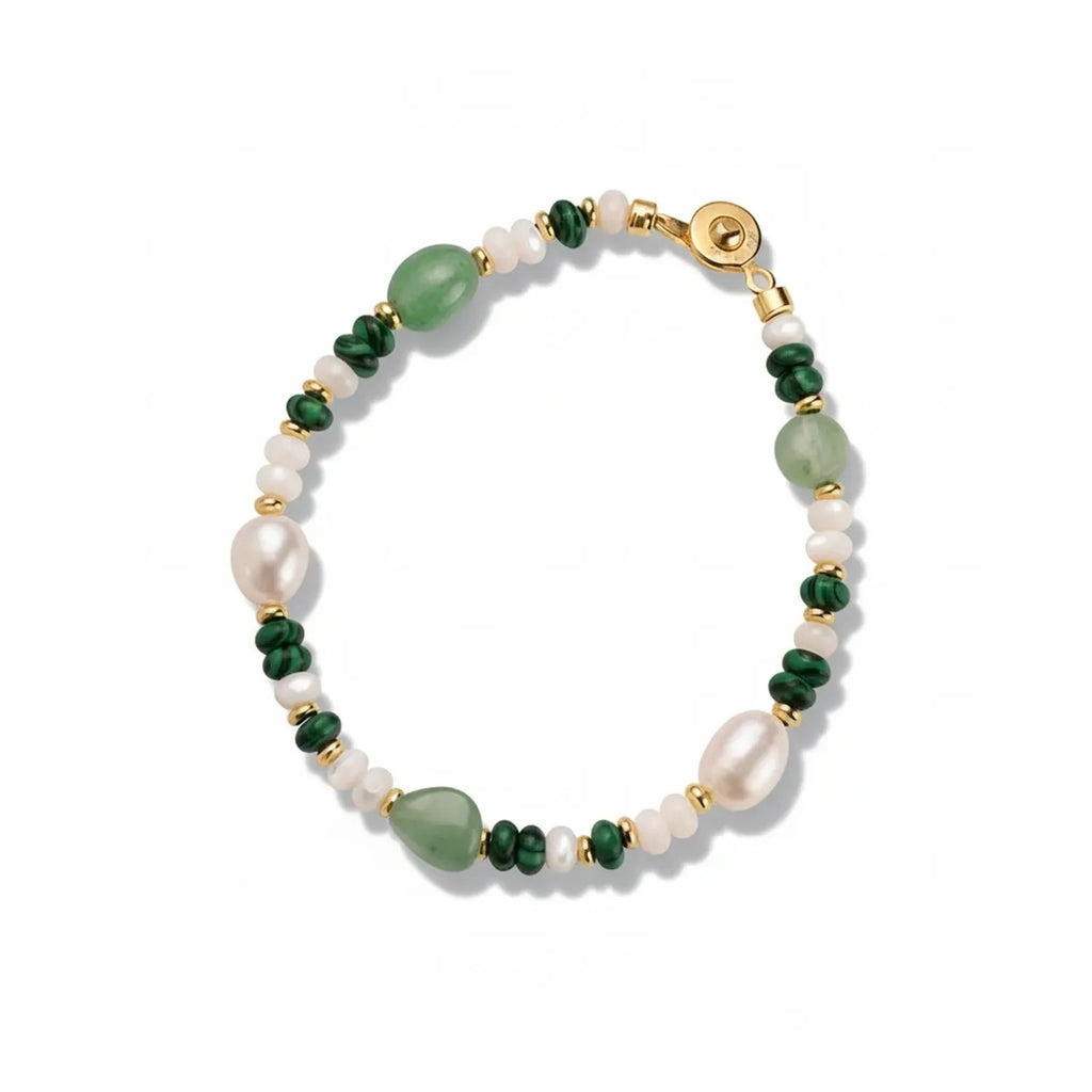 Colorful Natural Stone Snap Necklace & Bracelet