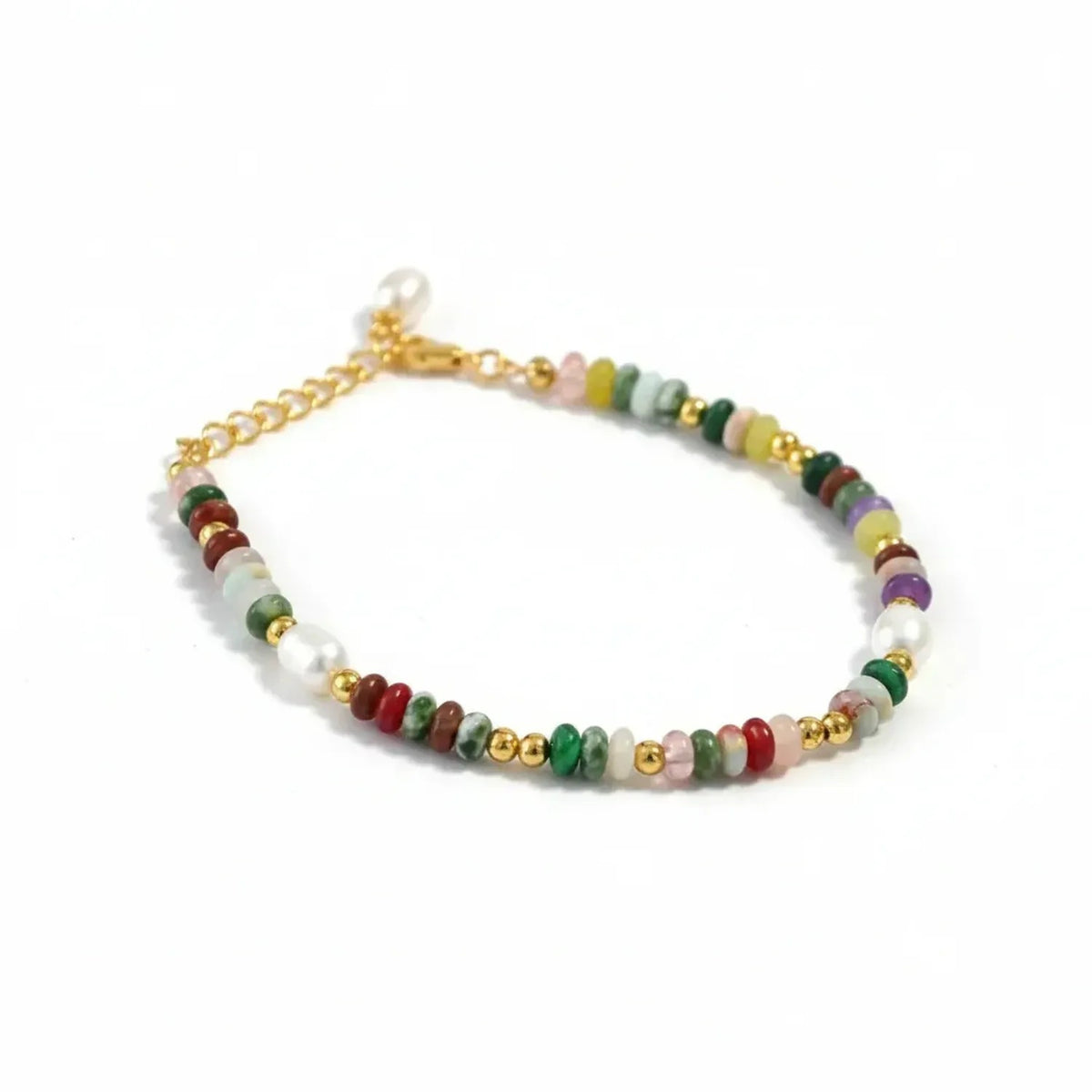 Confetti Tourmaline & Freshwater Pearl Hand-Knotted Strand - Necklace or Bracelet