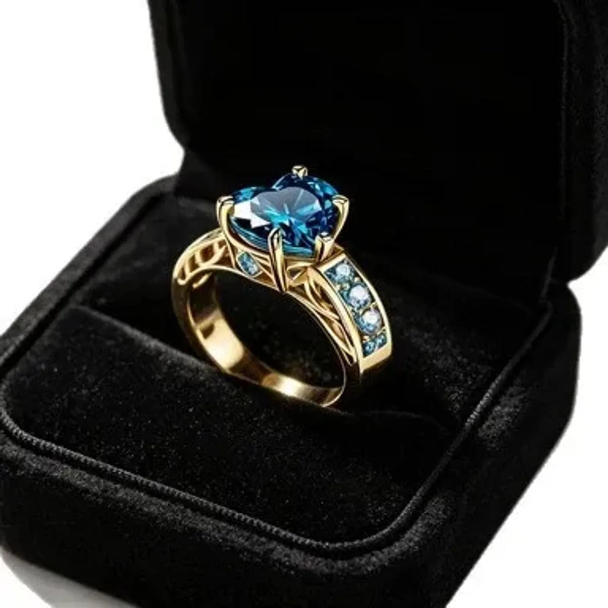 Creative Fashion Blue Zircon Ring