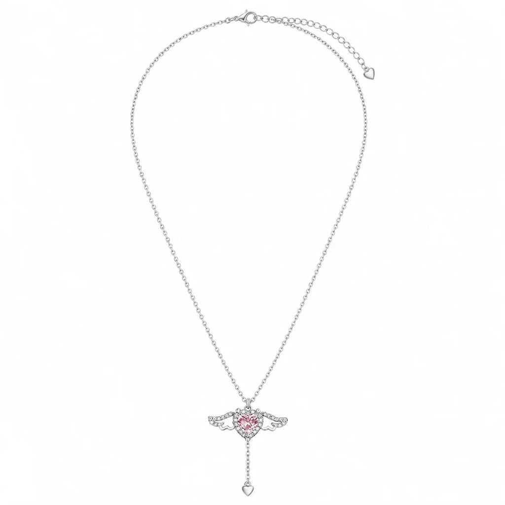 Cupid Heart Angel Pendant Clavicle Necklace