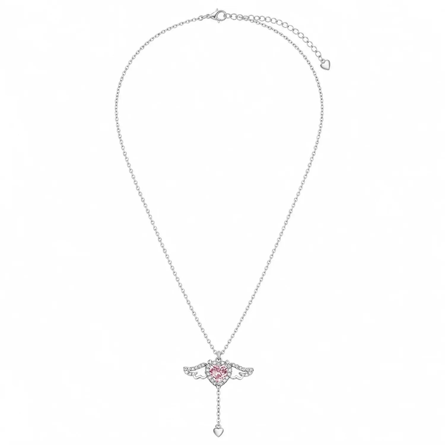 Cupid Heart Angel Pendant Clavicle Necklace