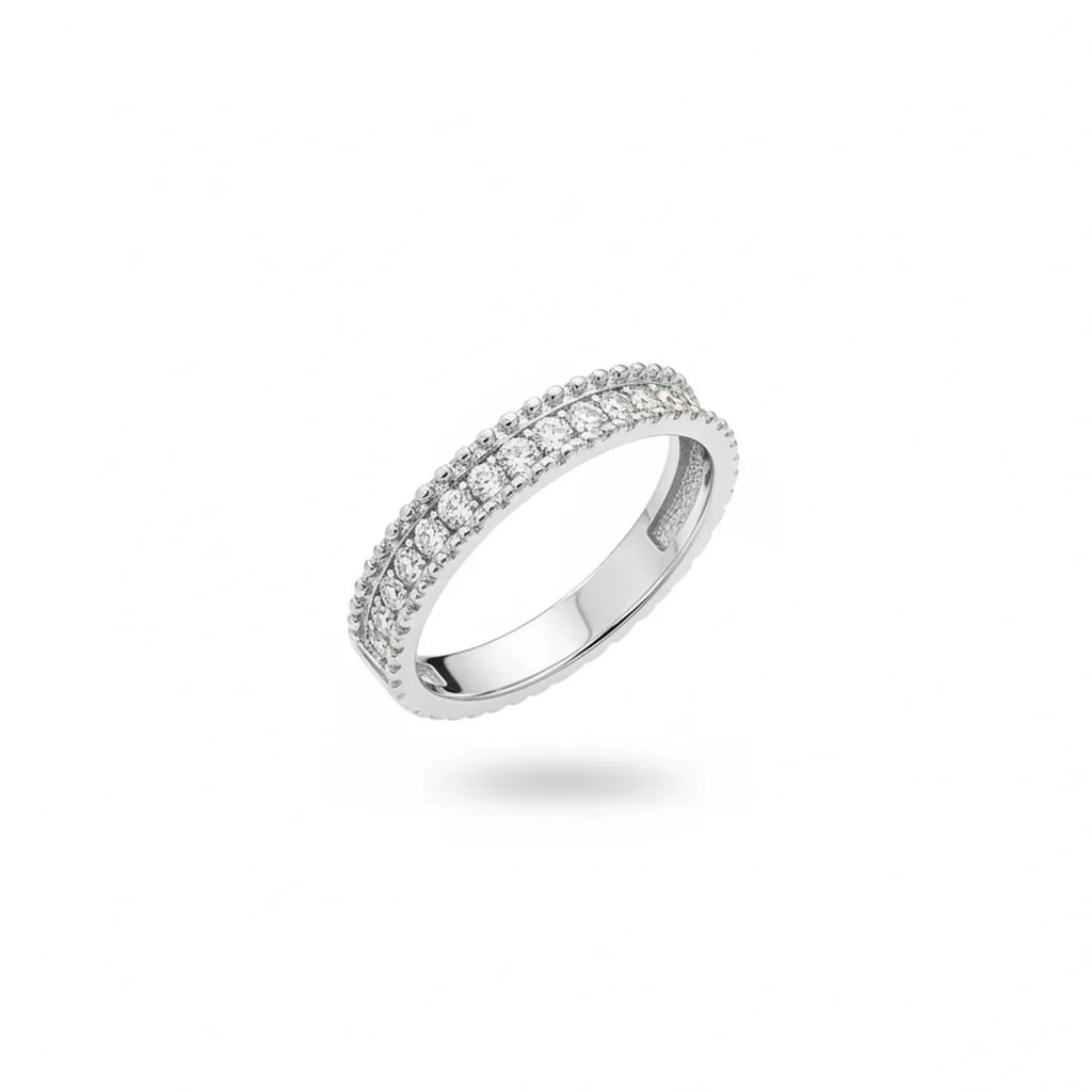 Curly Pearl Wide Open Ring — Light Luxury Autumn Style