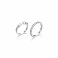 Curly Pearl Wide Open Ring — Light Luxury Autumn Style