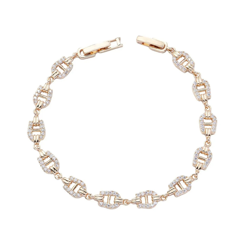 Dejin Horseshoe Link Zirconia Bracelet