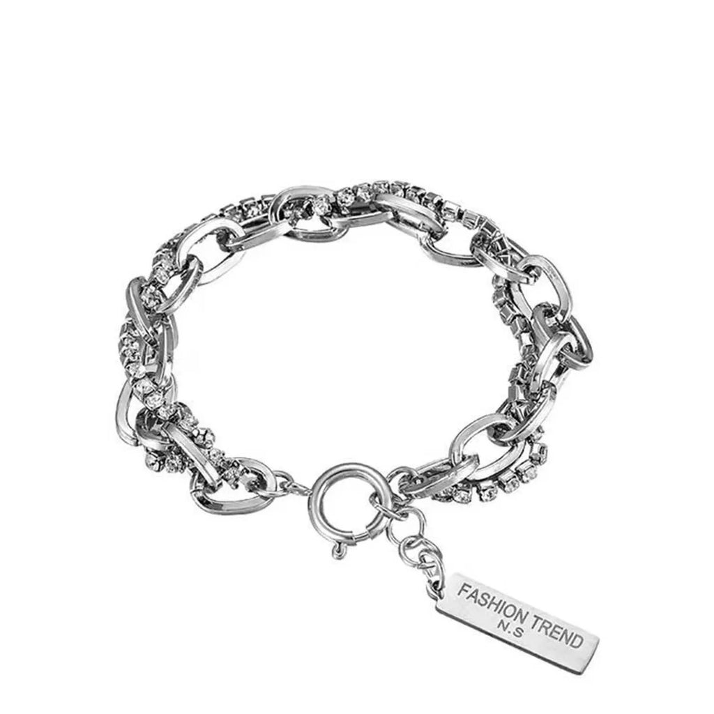 Double-Layer Rhinestone Stacking Bracelet — Sweet Cool
