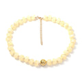Dyed Resin Round Flat Bead Necklace