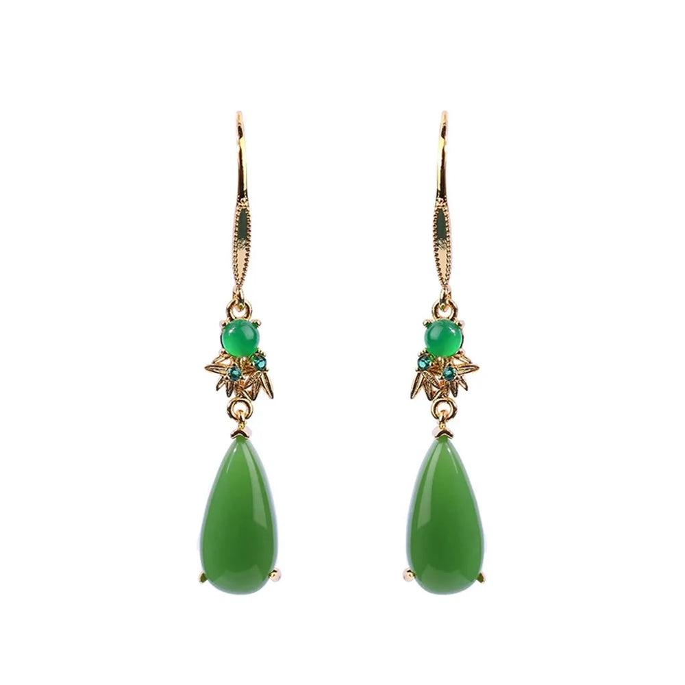Ethnic-Style Handmade 24K Gold Drop Earrings