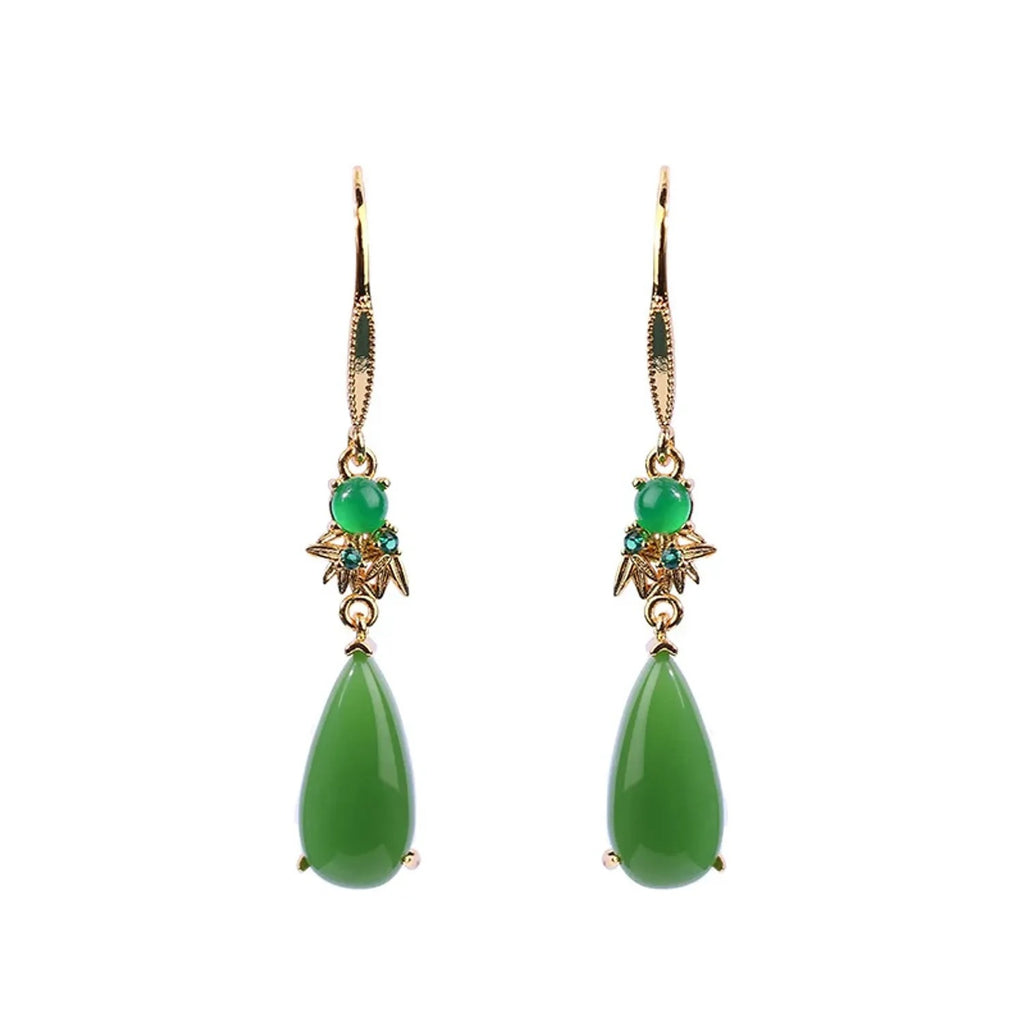 Ethnic-Style Handmade 24K Gold Drop Earrings