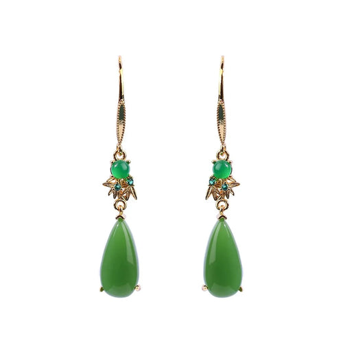 Ethnic-Style Handmade 24K Gold Drop Earrings