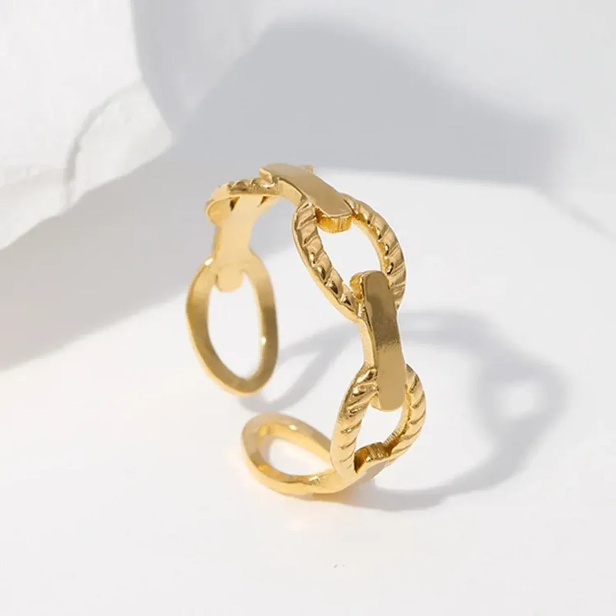 European And American Cross-Border Titanium Steel Ring For Women Leaf Heart Shape Niche Simple Non-Fading Open Stainless Steel Ring Wholesale