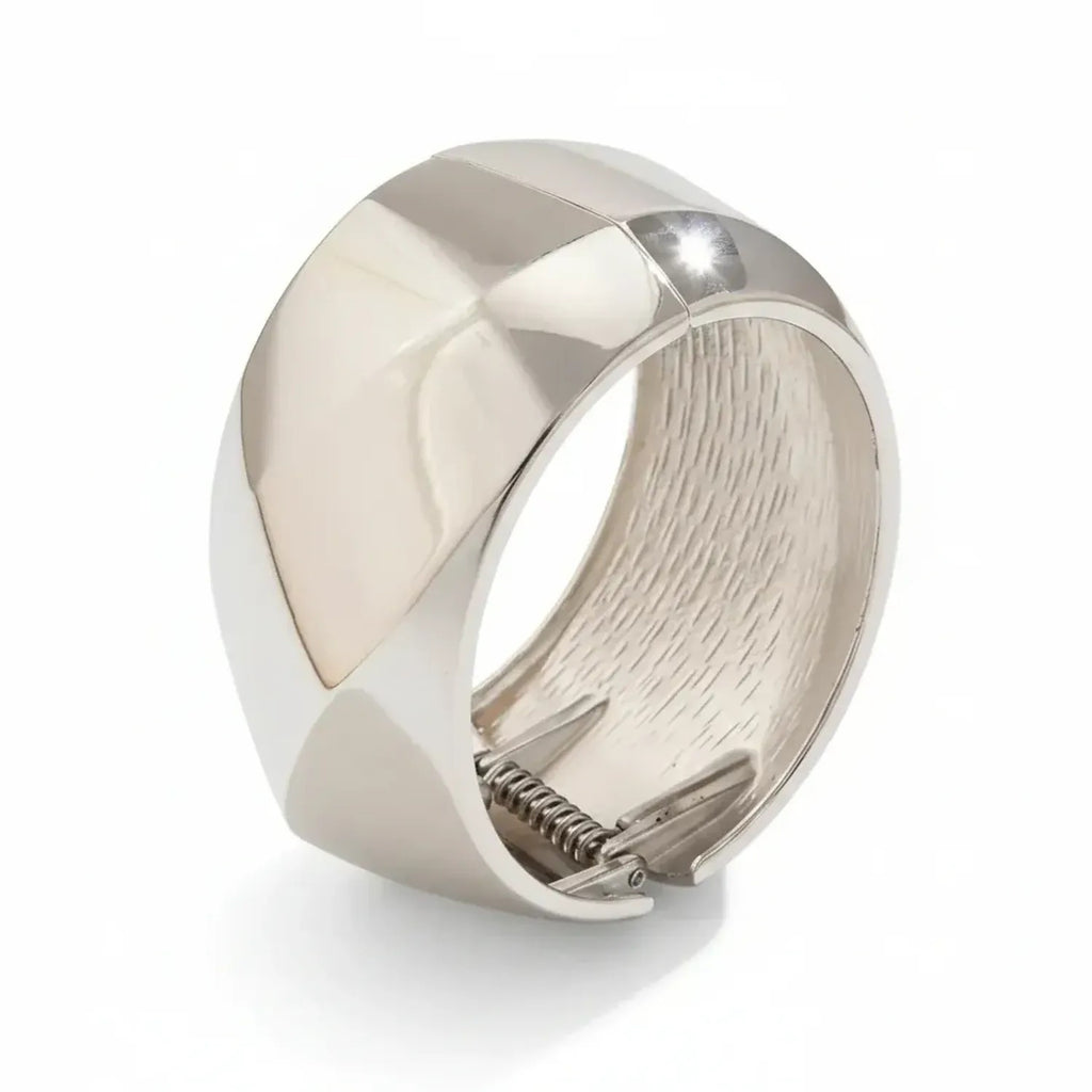Exaggerated Glossy Wide Open Bangle Bracelet for Women