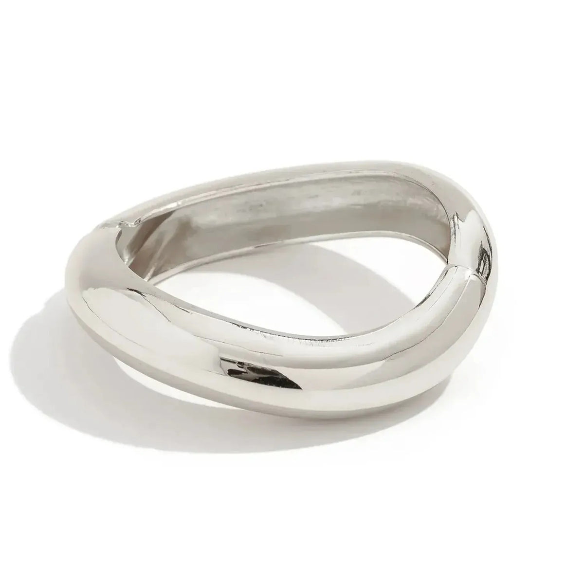 Exaggerated Glossy Wide Open Bangle Bracelet for Women