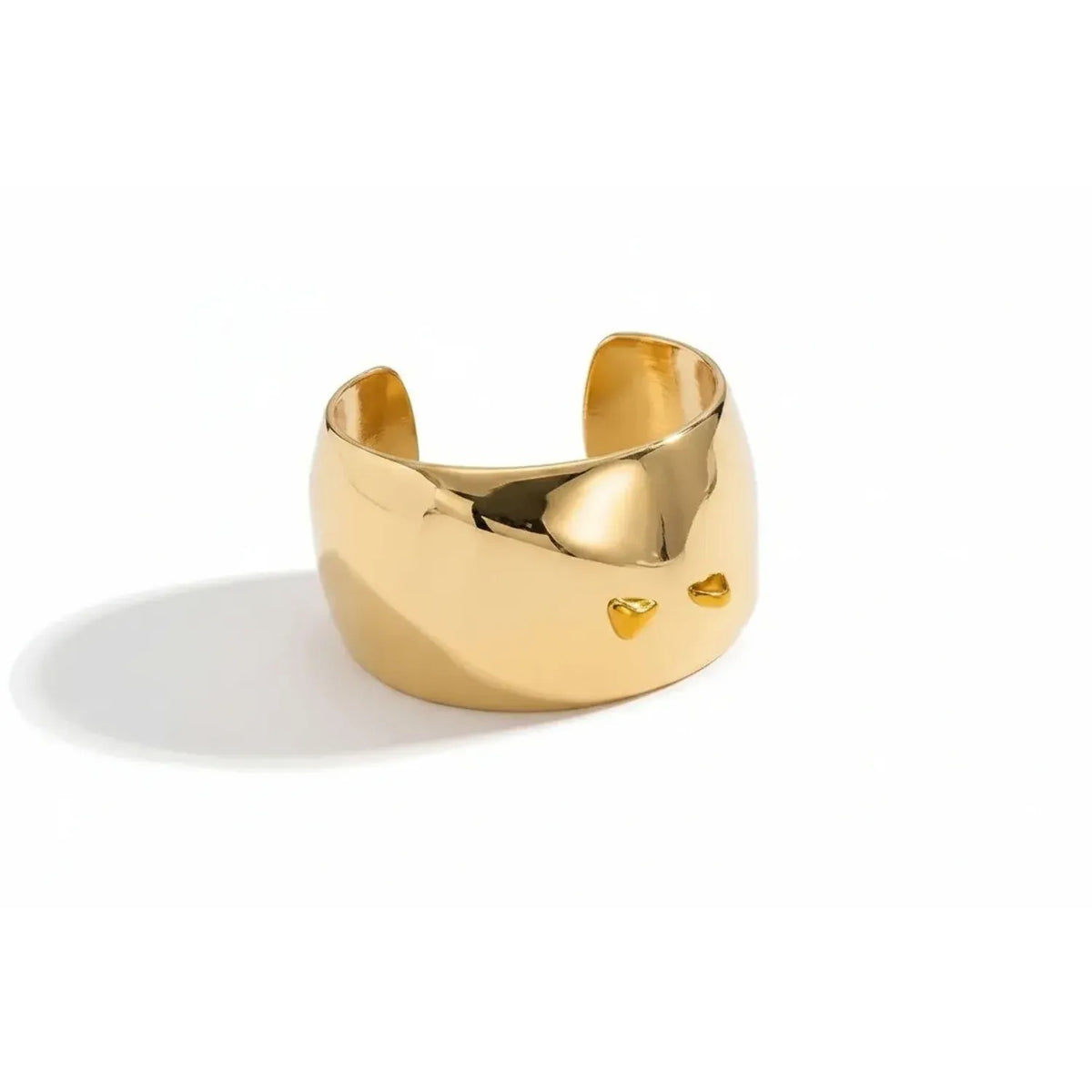Exaggerated Glossy Wide Open Bangle Bracelet for Women