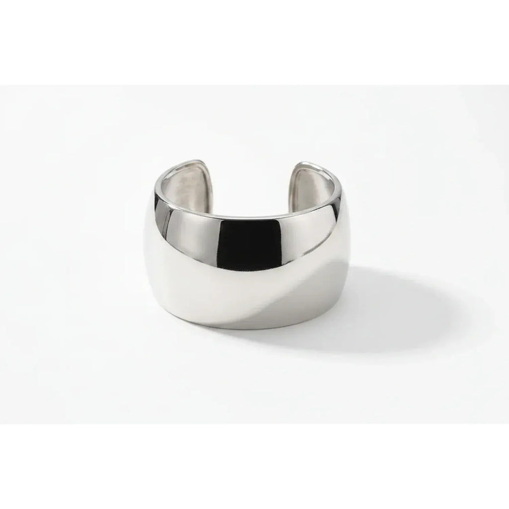 Exaggerated Glossy Wide Open Bangle Bracelet for Women