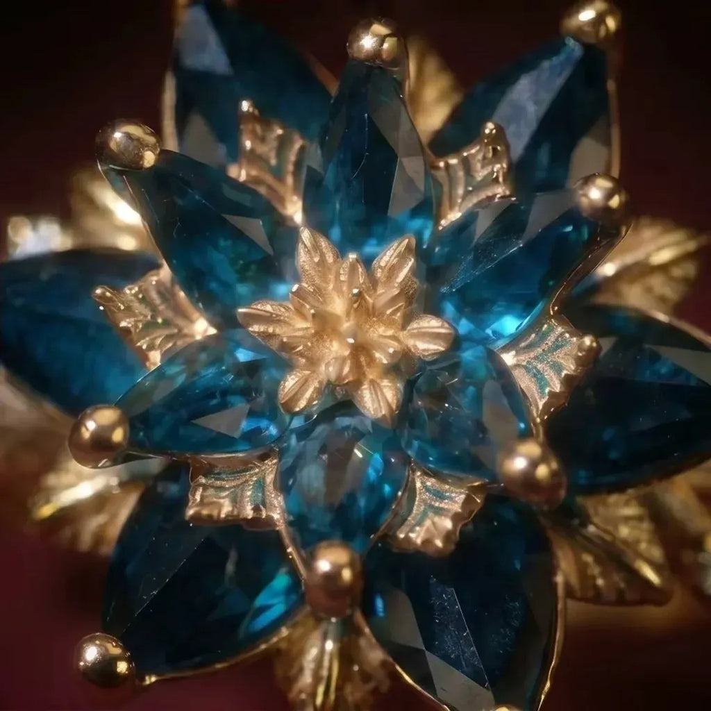 Fashionable Copper Double-layer Flower Ring