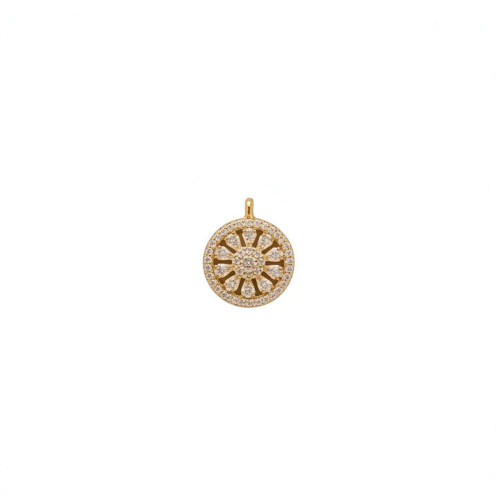 French Compass Rose Pendant Necklace
