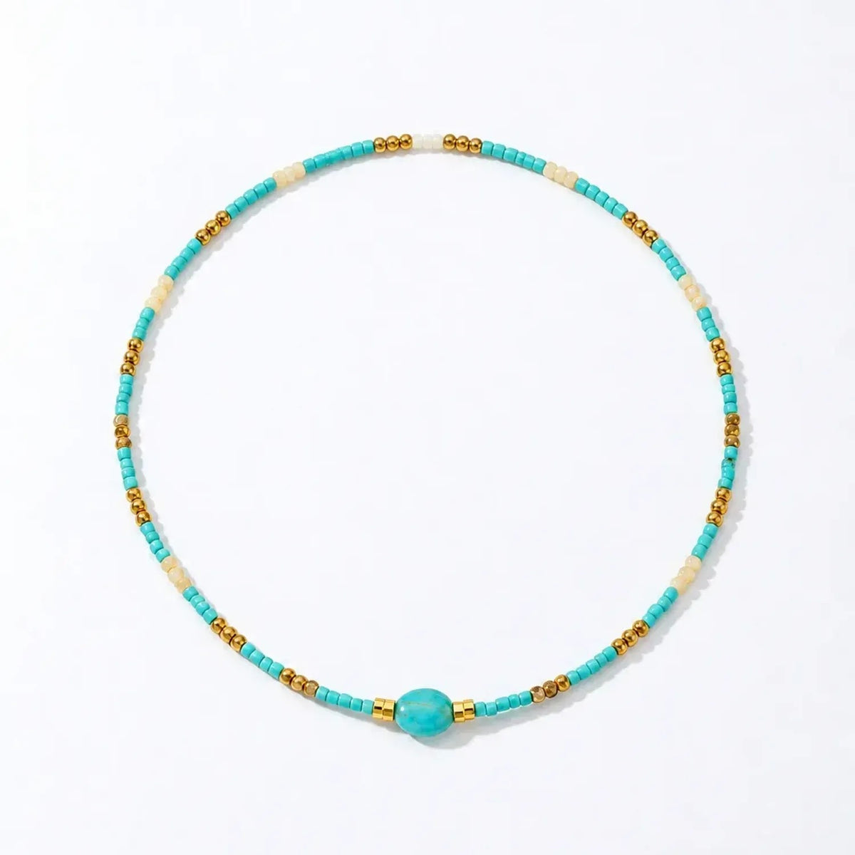 French Vintage Star Pendant Necklace & Blue Accent Choker