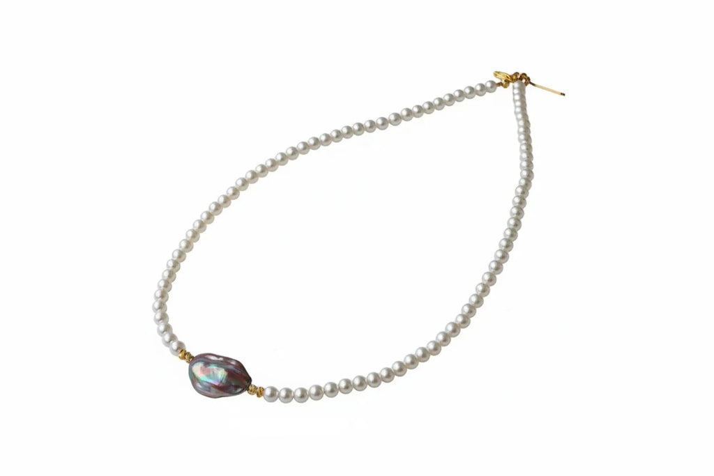 Freshwater Pearl & Natural Stone Clavicle Necklace