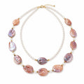 Freshwater Pearl & Natural Stone Clavicle Necklace