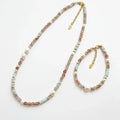 Freshwater Pearl & Natural Stone Necklace or Bracelet