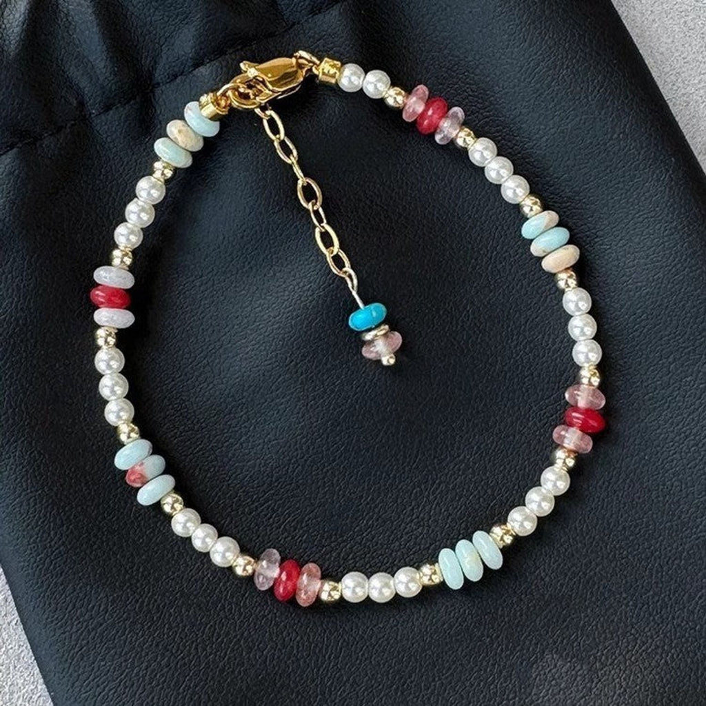Freshwater Pearl & Natural Stone Necklace or Bracelet
