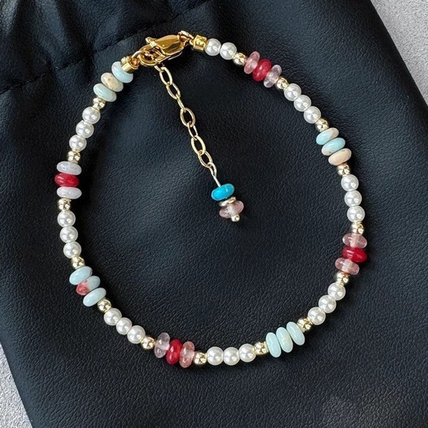 Freshwater Pearl & Natural Stone Necklace or Bracelet